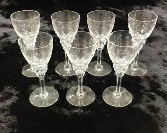 Rose Marie Clear Cut Wine Glasses
