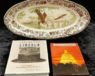 US Iconography Collection platter and Books