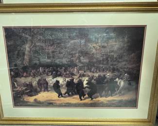 Two large scale prints Bears and a Barrister