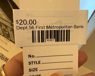 Dept 56 First Metropolitan Bank 