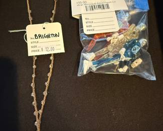 Brighton Necklace, Mego Micronauts Action Figure lot 