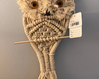 Vtg Owl Macrame 