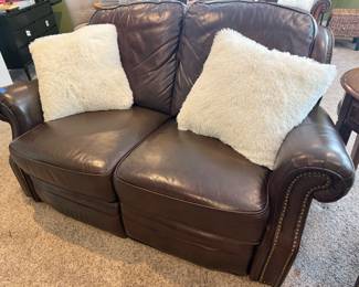 Leather Reclining Love Seat