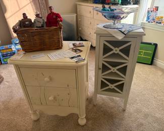 White Side Tables, Lone Ranger Gabriel Action Figure, Six Million Dollar Men Action Figure