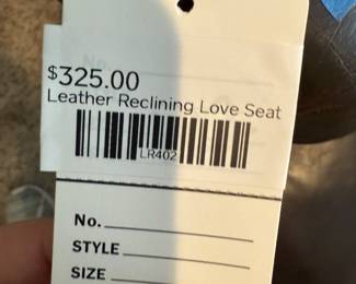 Leather Reclining Love Seat