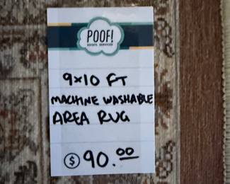 9x10 ft Machine Washable Area Rug