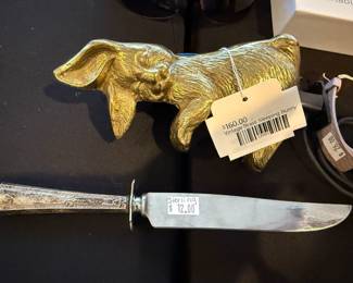 Vintage Brass Sleeping Bunny 