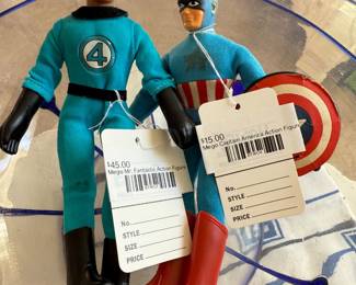 Mego Mr Fantastic Action Figure, Mego Captain American Action Figure 