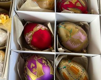 Hand made hand painted ornaments from Poland and Italy