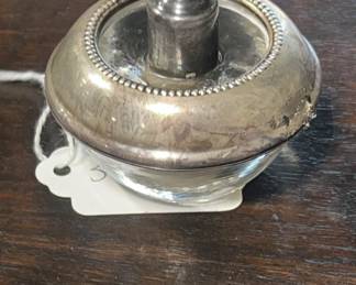 Frank M. Whiting Sterling & Glass Table Lighter