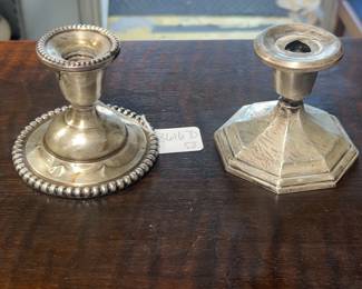 Two Sterling Weighted Candlesticks