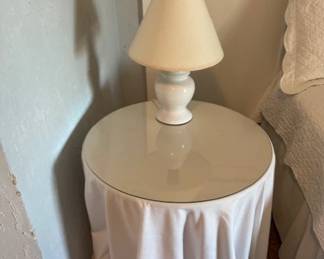 small side table and lamp