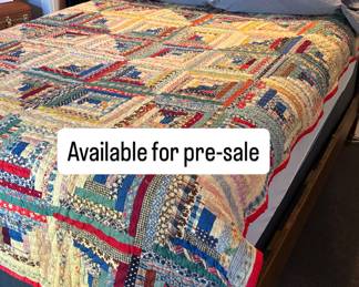 AVAILABLE FOR PRE-SALE:
Antique mahogany full size bed frame w/gold accents. Mattress included