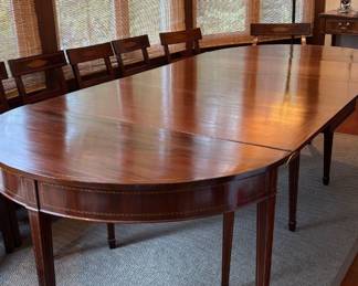 1790 3-piece Mahogany Wood Federal Banquet Table- AVAILABLE FOR PRE-SALE