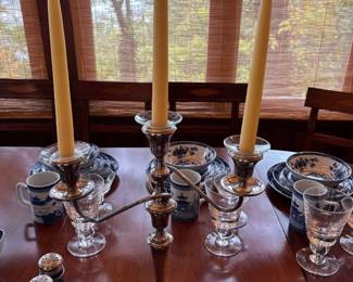 Pair of Sterling Silver Candelabras 