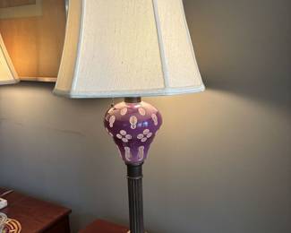 Pair of Victorian Glass Globe lamps