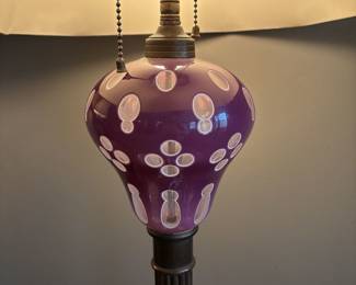 Pair of Victorian Glass Globe lamps