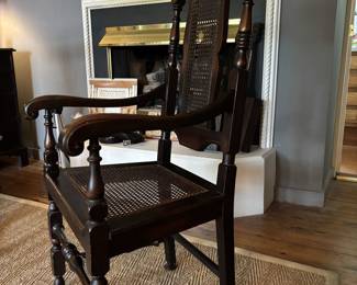 1890 Hand-Carved Cane Back/Seat Chair- AVAILABLE FOR PRE-SALE