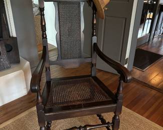 1890 Hand-Carved Cane Back/Seat Chair- AVAILABLE FOR PRE-SALE