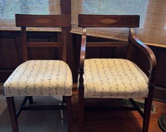 8 Sheridan Inlay Wood Dining Chairs.1790 - AVAILABLE FOR PRE-SALE