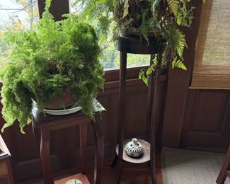Pair of Mahogany Federal Plant Stands-19th century