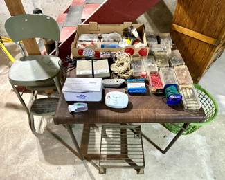 Vintage metal step stool