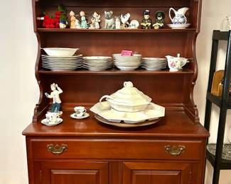 MCM Willett Dining Table - comes with extra leaf, five chairs, and matching hutch