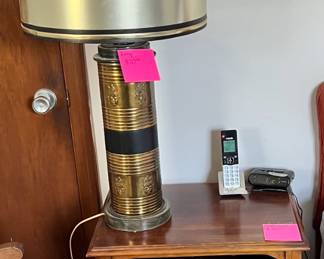 Nightstand, lamp