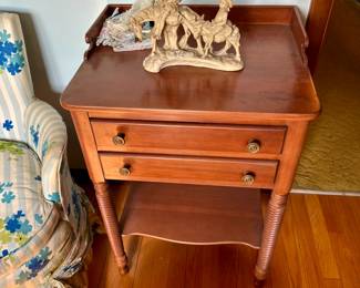 MCM bedroom set - dresser w/mirror, bed frame, tall dresser and nightstand