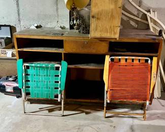 Vintage outdoor folding chairs