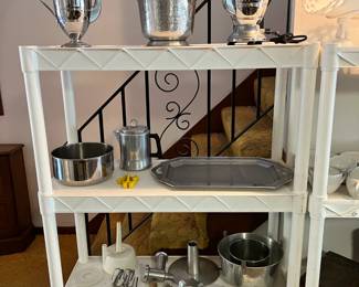 Vintage aluminum kitchen/serving items
