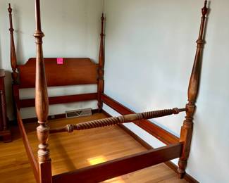 MCM bedroom set - dresser w/mirror, bed frame, tall dresser and nightstand
