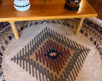 area rug and coffee table