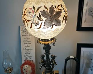 Ornate Cherub Lamp