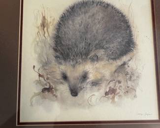 Hedgehog Lithograph
