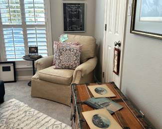 Antique Chest, Furniture, Accent Rugs and Wall Art