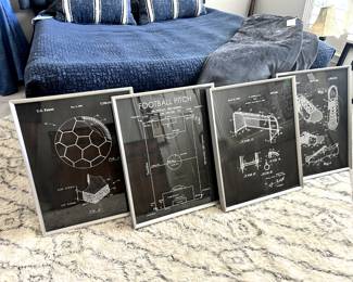 Futbol/Soccer Patent Graphics - custom framed
