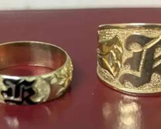 WST046 (2) Hawaiian 14K, 10K Gold Rings "KUUIPO" Sweetheart or Lover.