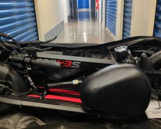 WST013 Like New: Never Used "SEALUP" Adult Electric Scooter with Seat and Accessories.