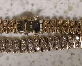 WST022 "14K GOLD" Diamond Tennis Bracelet up for Auction! "She will Love You For It." Bid to Win.