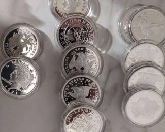 WST004 Complete Set of the "United States Most Sought-After Silver Dollars" .999 Fine Silver!