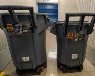 WST028 (2)LG Rubbermaid "Brute" Cans and 20' Aluminum Ladder from Werner: