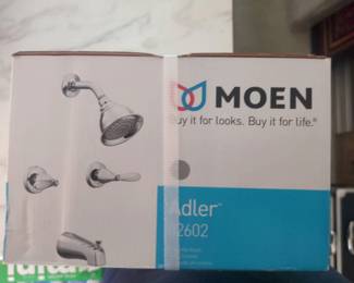 WST069 (1) Unused Moen "Adler" Bath Set, (1) Neuroguide 1.25" Styling Rod using Intelligent Styling.