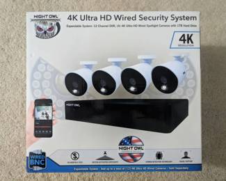WST029 (1) Unused "Night Owl" 4K Ultra HD Wired Security System.