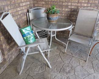 Patio table and chairs