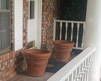 Large terra cotta planters