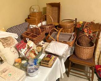 Baskets and linens