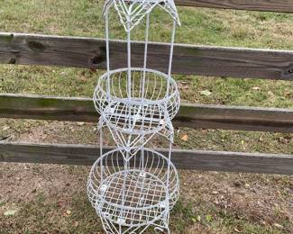 Tall metal plant stand