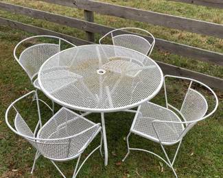 Metal patio dining table