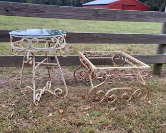 Metal frame tables